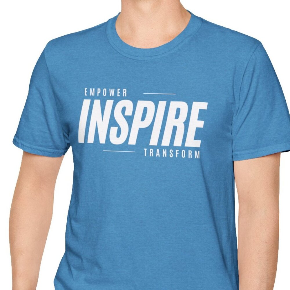 INSPIRE:Heather Blue Sapphire, Unisex T-Shirt, Active Lifestyle, Workout Tee,